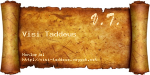 Visi Taddeus névjegykártya